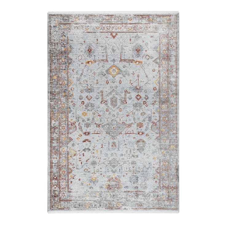Teppich im grau, mit Maisons Fransen, Vintage-Boho-Stil | SOHO 200x290 du Monde in