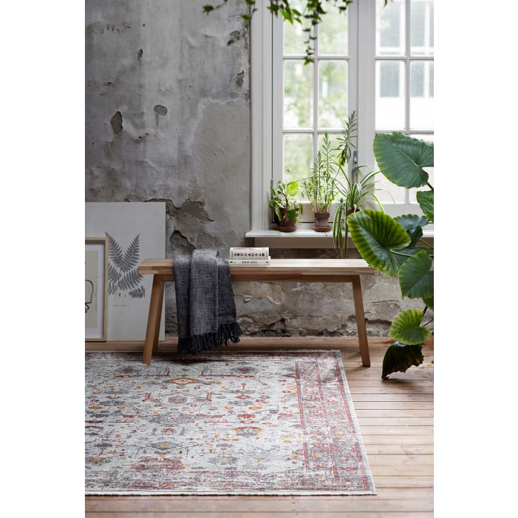 im | Teppich Fransen, Monde grau, mit 200x290 in Vintage-Boho-Stil du Maisons SOHO