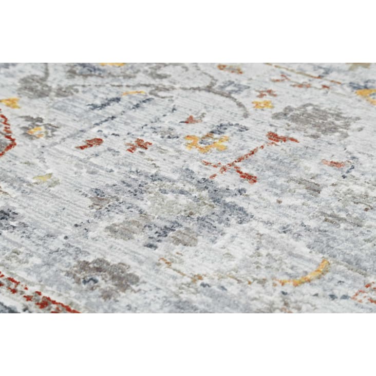 Teppich im Vintage-Boho-Stil mit in du SOHO Maisons | Monde grau, Fransen, 200x290
