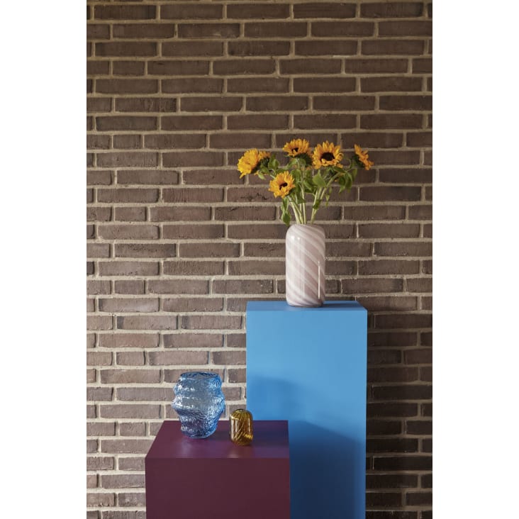 Set de 3 Vase en verre ambre-Fleur cropped-6