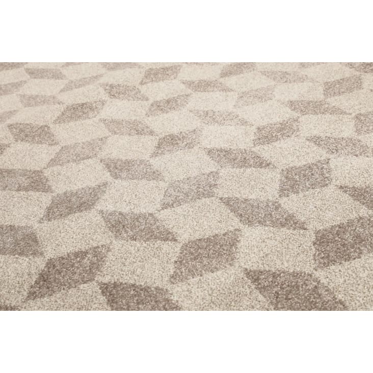 Tappeto geometrico scandinavo in polipropilene grigio 133x200 BEACH
