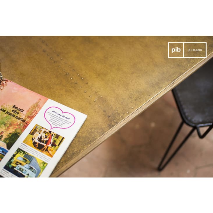Mesa de comedor de madera y lat n Liverpool Maisons du Monde