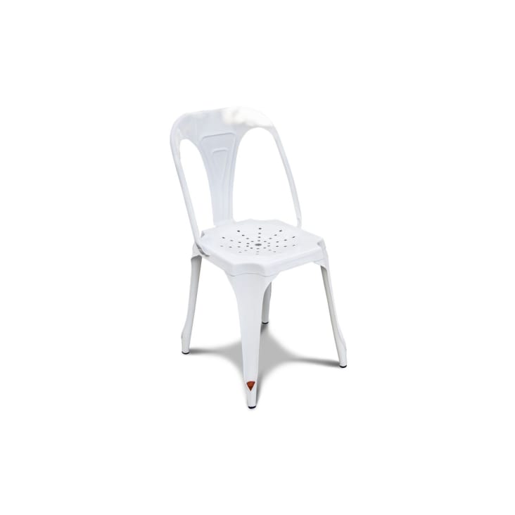 Chaise vintage en métal blanc-Multipl's
