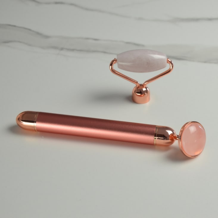 Barbie Set Massaggiante Viso E Occhi In Quarzo Rosa, Rullo Facciale E Massaggiatore Per Cura Della Pelle E Coccole
