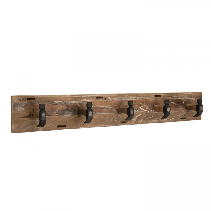 Portemanteau en métal pour la salle de bain (10 crochets, aluminium) -  Wood, Tools & Deco