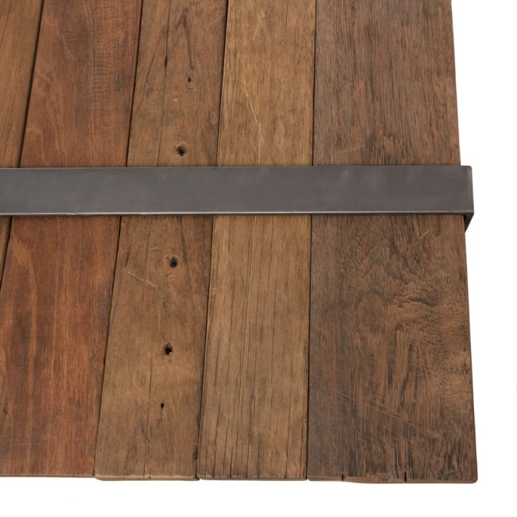 Table basse multi-planches en bois massif cerclée métal L161-Leonce cropped-5