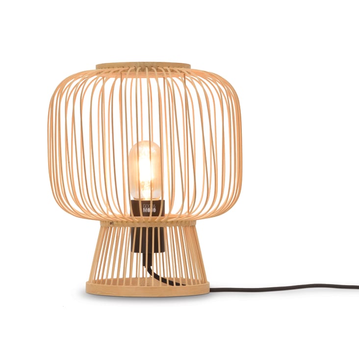Lampe de table ZEN en bois de bambou naturel