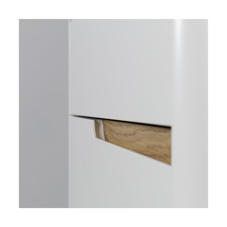 Commode en bois 4 tiroirs L80cm blanc-Switch cropped-10