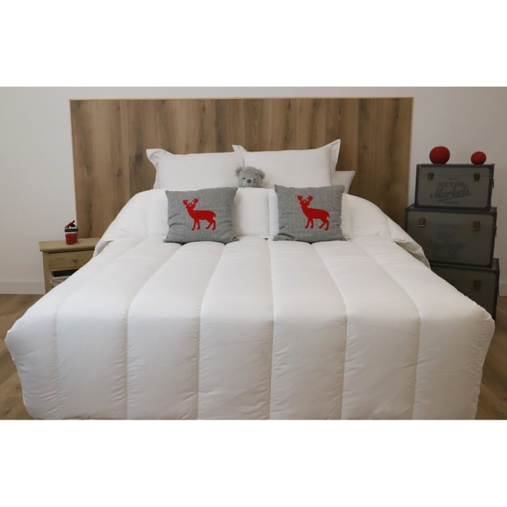 Couette blanche 550gr hiver en polyester blanc 240x280 cm COUETTE OLYMPE