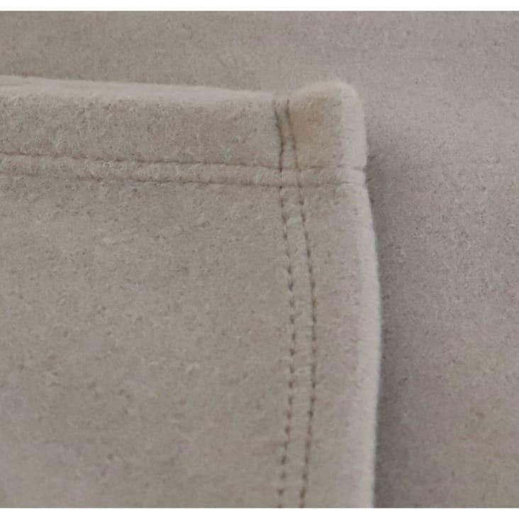 Couverture plaid polaire 320gr en polyester taupe 180x220 cm-Polaire non feu cropped-2