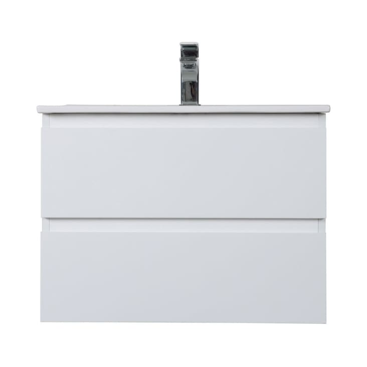 Meuble simple vasque 60cm  Blanc + vasque-Sorrento cropped-5