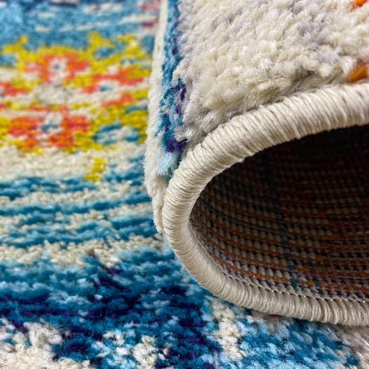 Ldiuttu Teppich 160x200 Cm - Rutschfester Kurzflor, Maschinenwaschbar, Ethnisch Stil