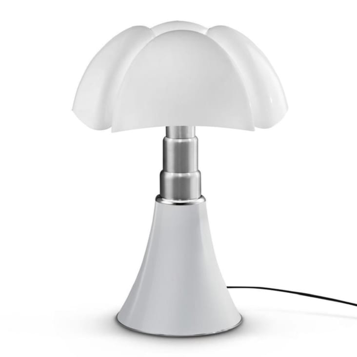 Lampe Dimmer LED pied télescopique blanc H66-86cm-PIPISTRELLO