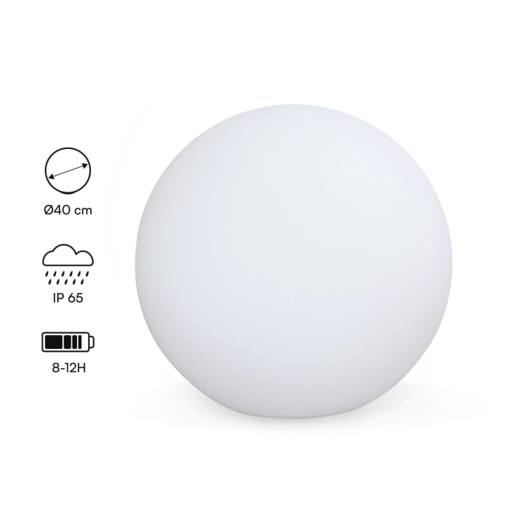 Boule led 40cm – sphère décorative lumineuse, D40cm, blanc chaud-Sphère led cropped-2