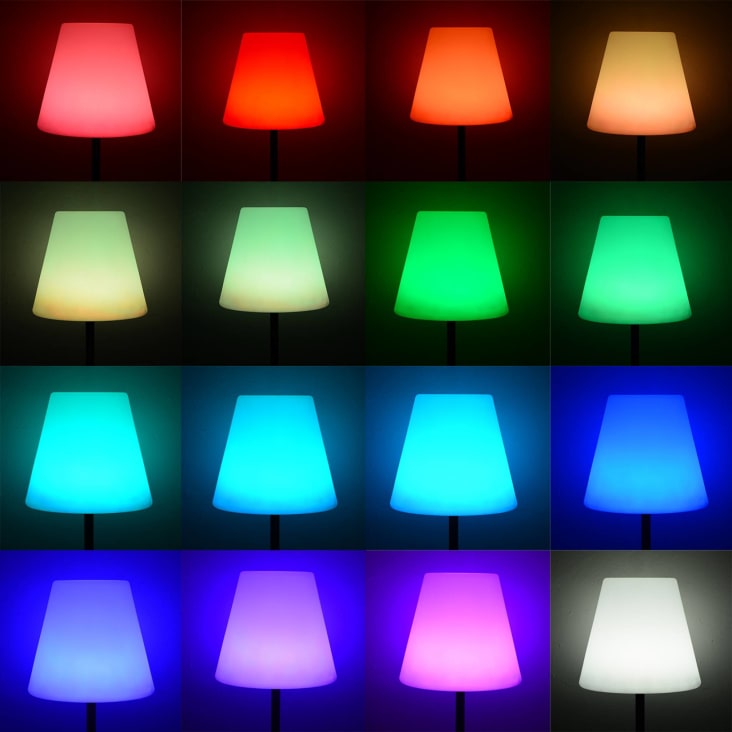 Lampadaire extérieur led charge hybride avec lampe multicolore H100cm-Lampada cropped-7