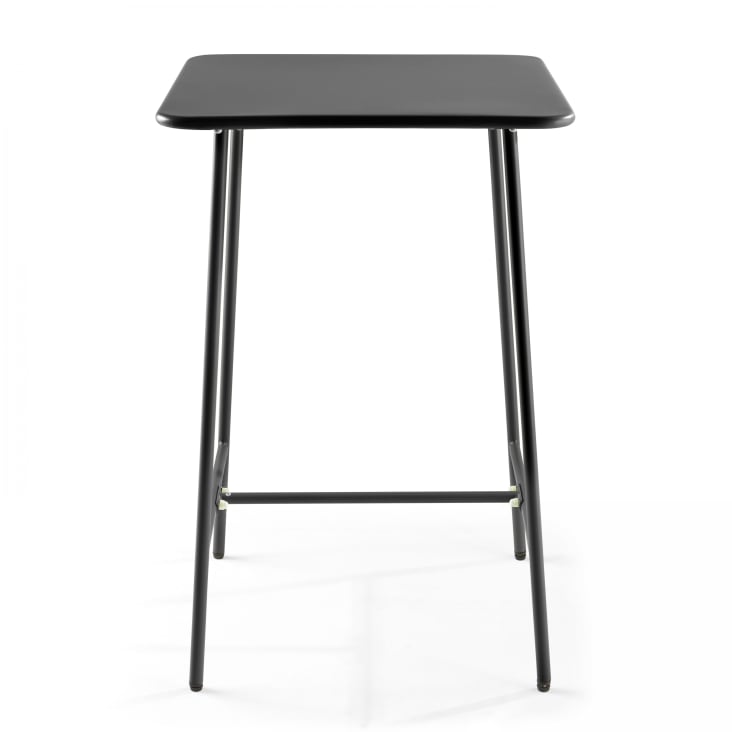 Ensemble table de bar et 2 chaises hautes en métal gris-PALAVAS cropped-6