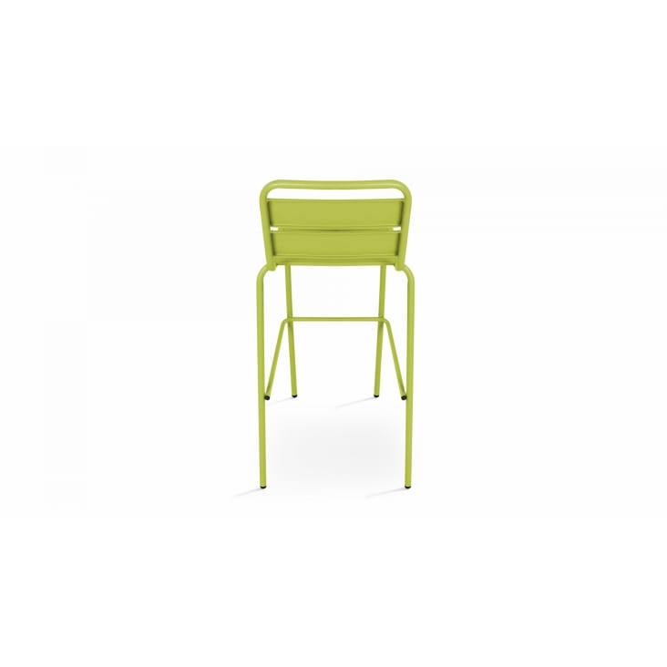 Ensemble table de bar et 2 chaises hautes en métal vert-PALAVAS cropped-9