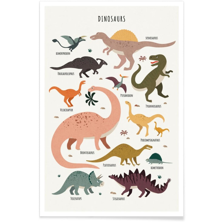 Affiche multicolore-Dinosaur friends