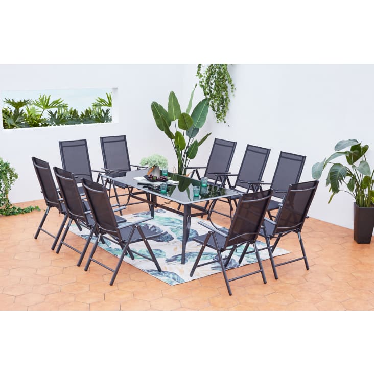 Table de jardin et 10 chaises en aluminium-Rimini cropped-2