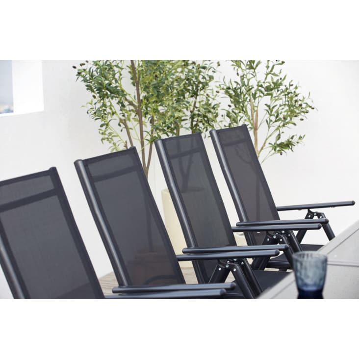 Table de jardin et 6 chaises en aluminium gris-Ravenne cropped-6