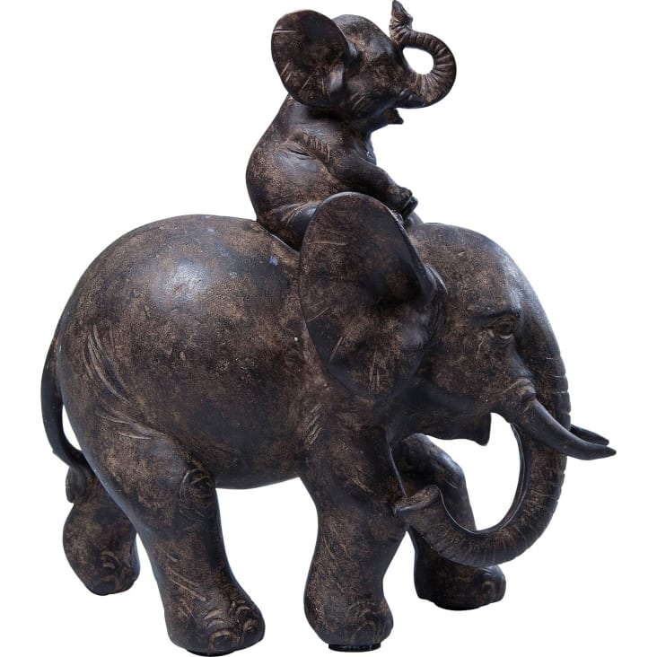 Statuette éléphants en polyrésine marron-Dumbo uno