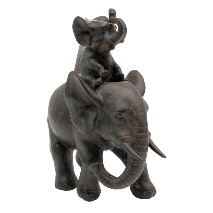 Statuette éléphants en polyrésine marron-Dumbo uno cropped-4