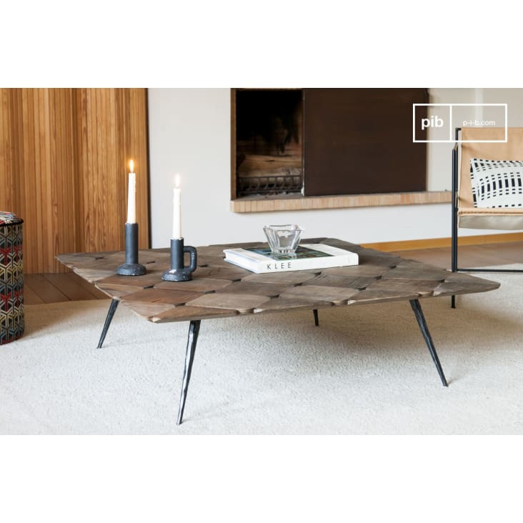 Grande table basse en bois marron-Lincoln cropped-2