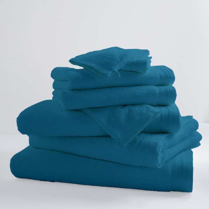 Drap de bain uni et coloré coton turquoise 150x100 cropped-2