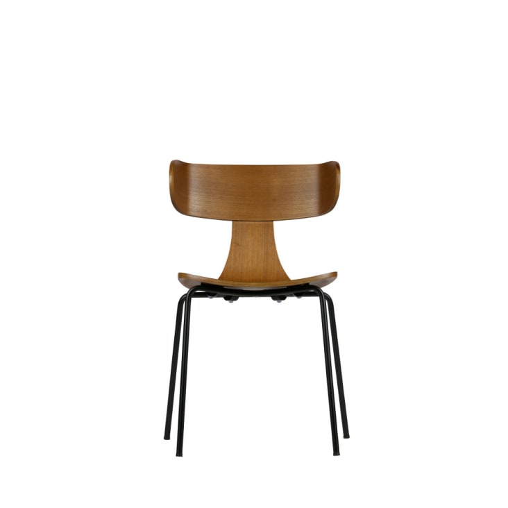 Lot de 2 chaises design empilables bois foncé-Form cropped-5