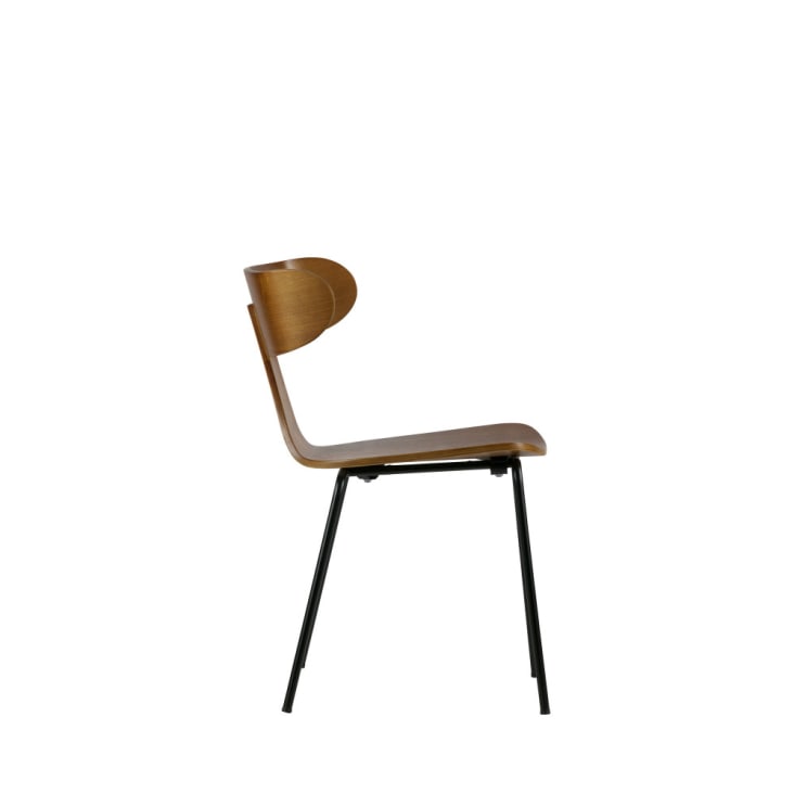Lot de 2 chaises design empilables bois foncé-Form cropped-6