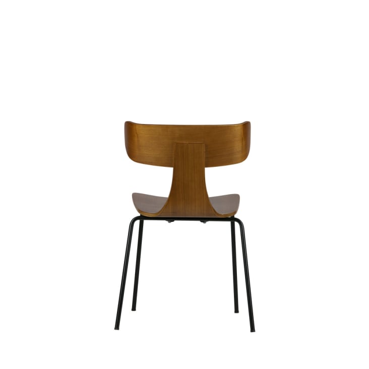 Lot de 2 chaises design empilables bois foncé-Form cropped-7