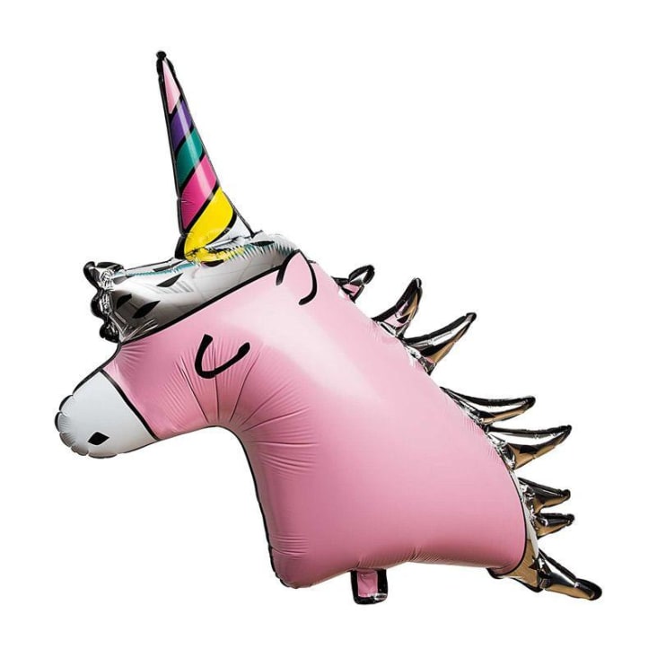 Palloncino In Alluminio A Forma Di Unicorno - 45 Cm, Multicolore, Per Feste Bambini