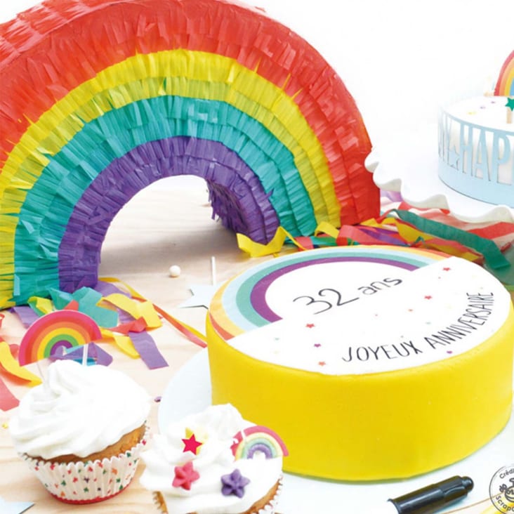 30 Mini Pinatas Arc-en-ciel - Cadeaux D'anniversaire Enfants - Jouets Anti-stress Colorés