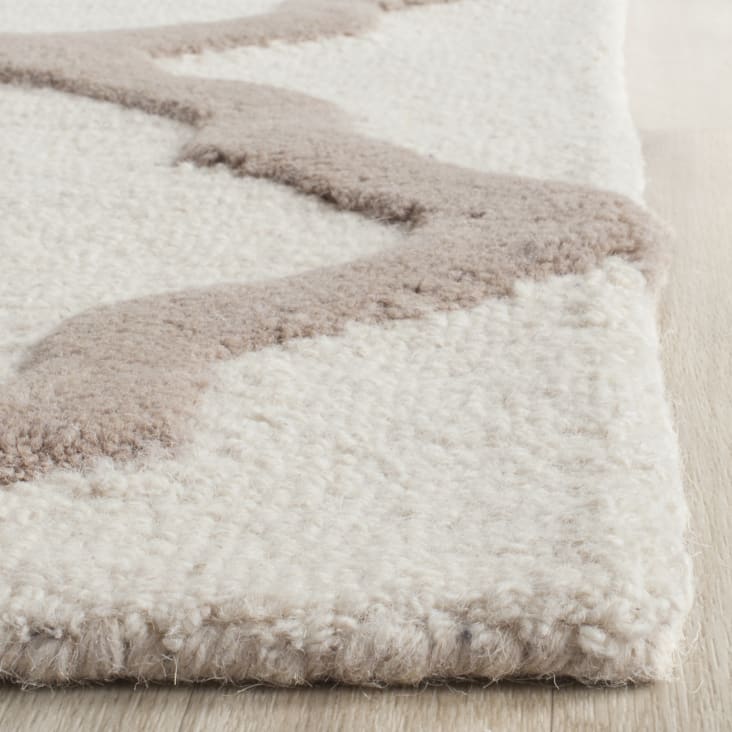 Tapis de salon interieur en ivoire & beige, 183 x 274 cm | Maisons du Monde