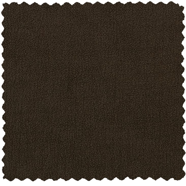 Fauteuil pivotant arrondi en tissu marron-Wool cropped-10
