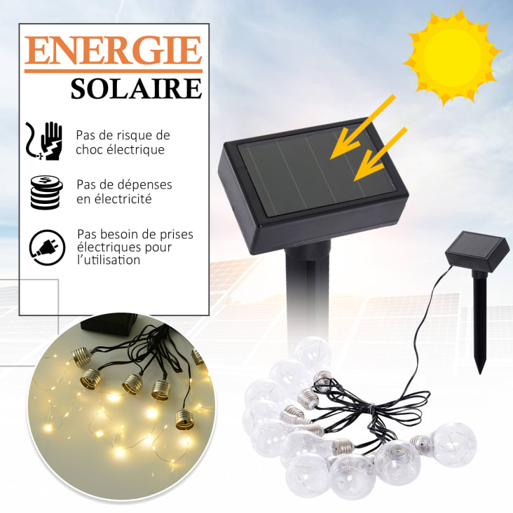 marque generique - Guirlandes-énergie solaire-lumière LED-7M 50