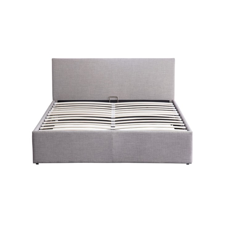 Cadre de lit avec sommier relevable à latte - Gris - 160 cm-EDGAR