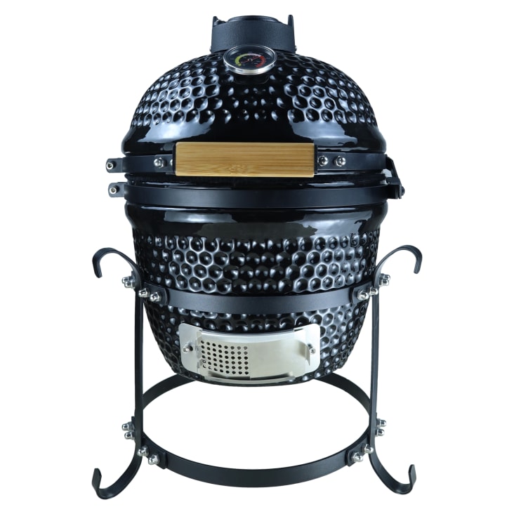 Barbecue à charbon design olive acier céramique martelé noir cropped-4