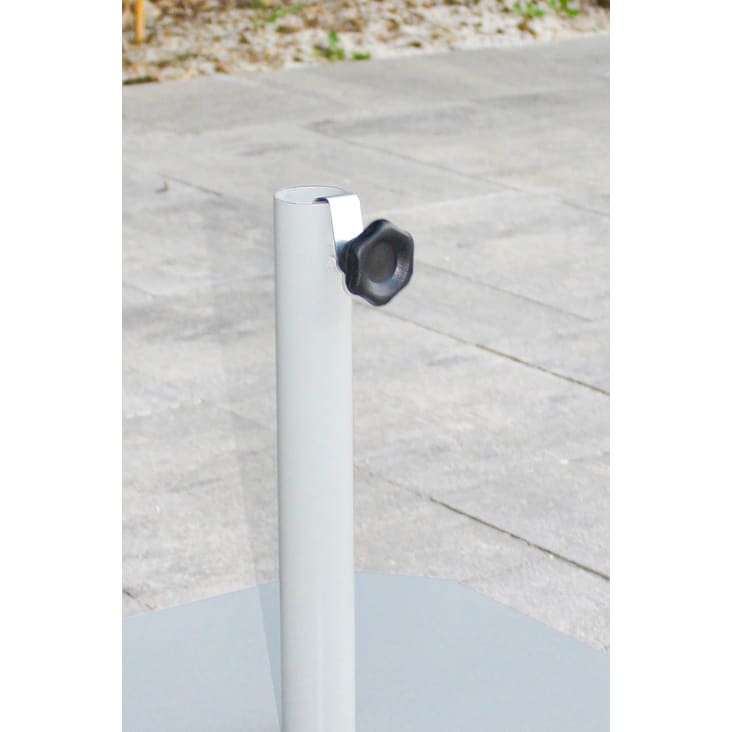 Base Sombrilla RELAX4LIFE Metal 16kg 50x50cm - Para Postes 40/50mm, Patines Ajustables, Terraza/Jardín