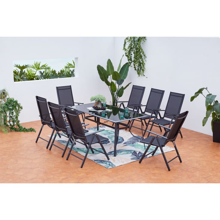 Table de jardin et 8 chaises en aluminium-Rimini cropped-2
