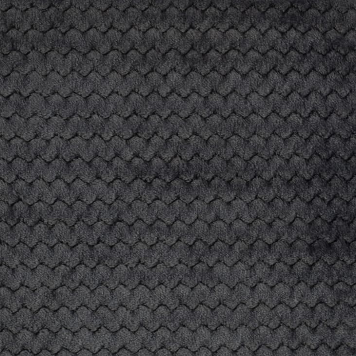 Plaid gris fleece 150x200 cm avec motif-MARA cropped-3