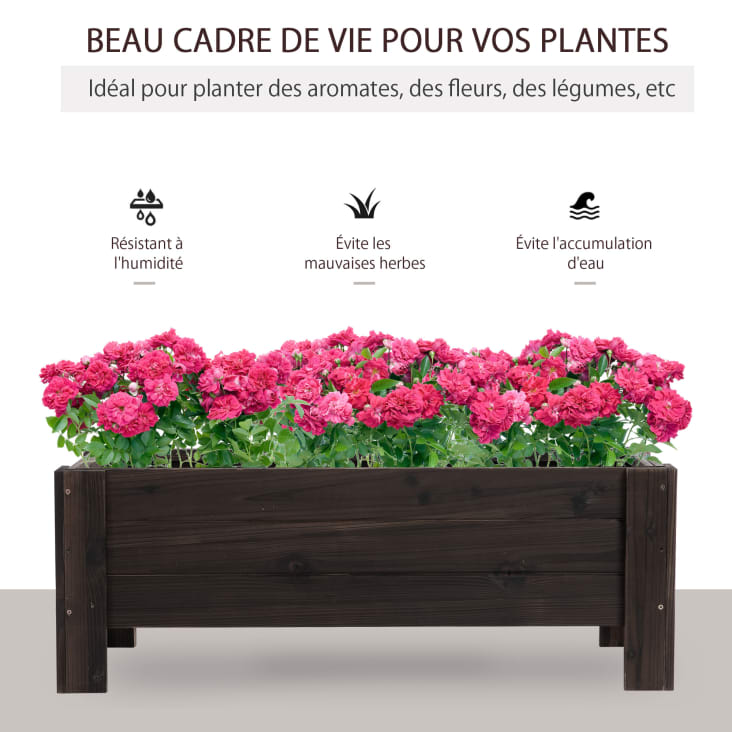 Jardinière Sur Pieds Pliable Bertrand Bois De Sapin - Objet de décoration  extérieur BUT