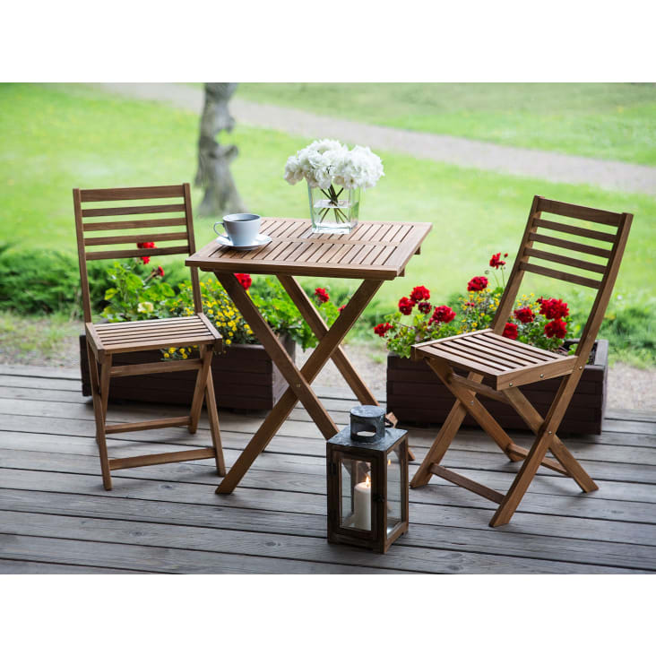 Table et 2 chaises de jardin en bois-Fiji cropped-2