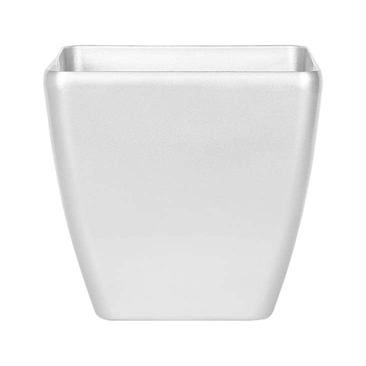 Vaso in resina da esterno e interno doppiofondo bianco 39x39x85H cm