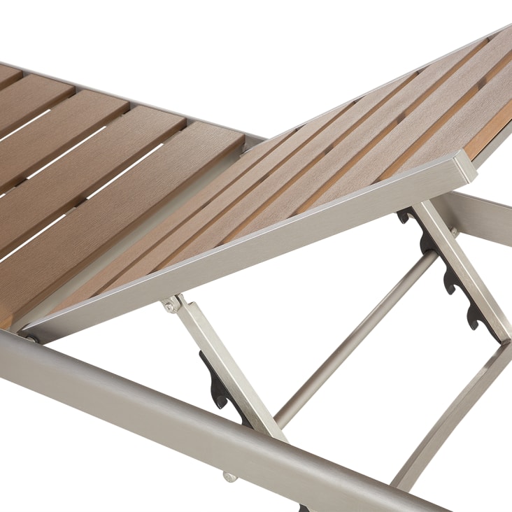 Chaise longue marron en aluminium-Nardo cropped-5