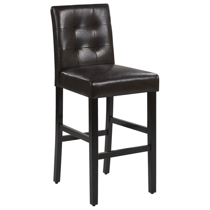 Lot de 2 chaises de bar en cuir PU marron-Madison cropped-3