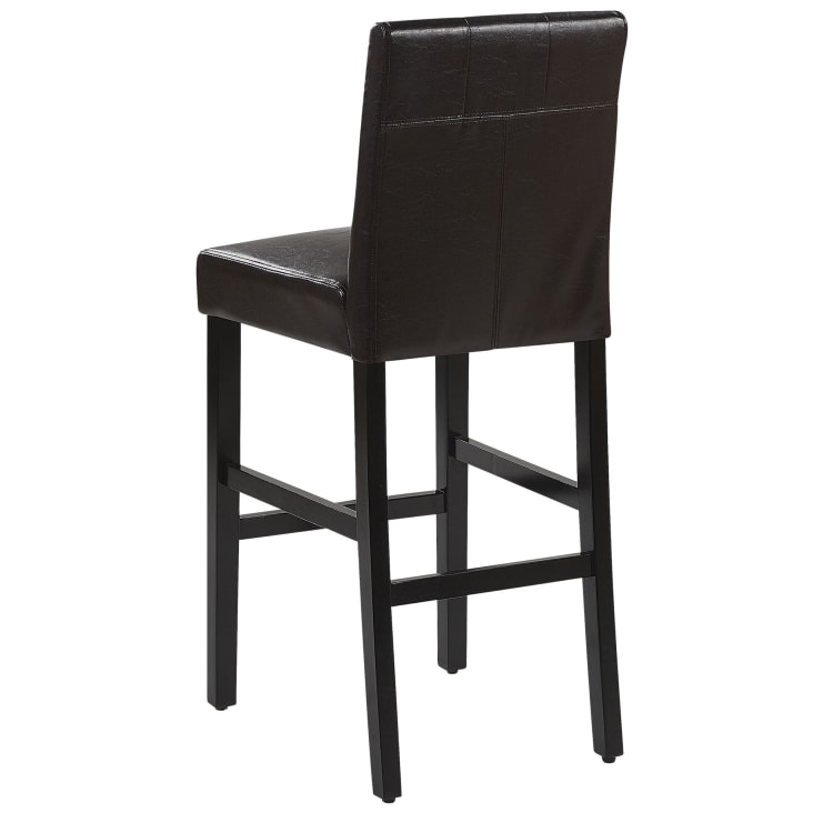 Lot de 2 chaises de bar en cuir PU marron-Madison cropped-5