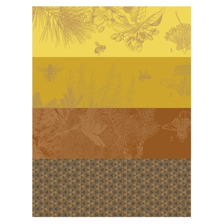 Torchon en coton miel 60 x 80-Miel de fleurs