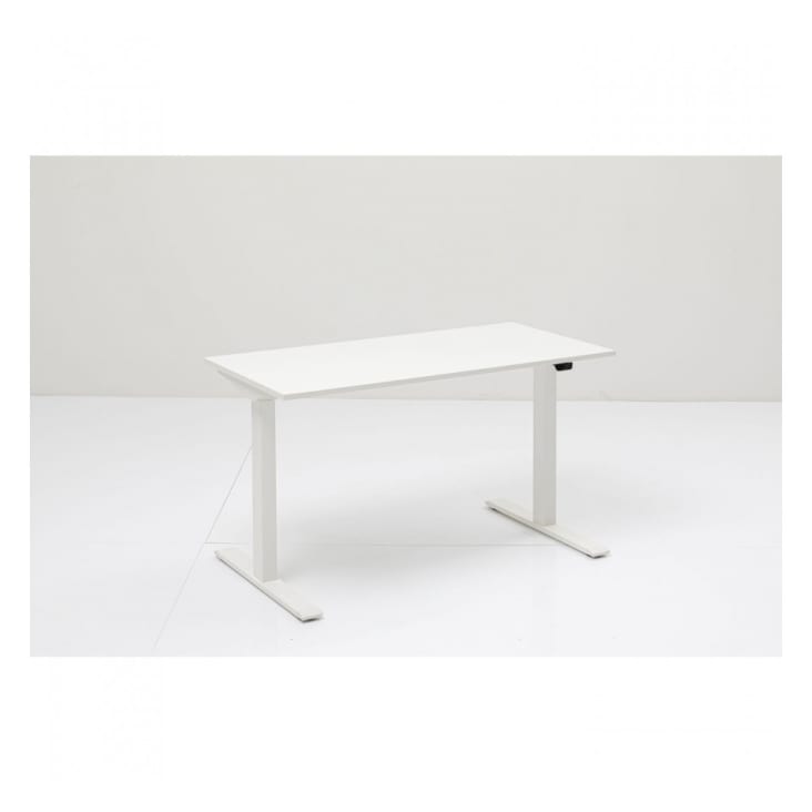 Bureau réglable assis-debout blanc et acier blanc L120-Smart cropped-5