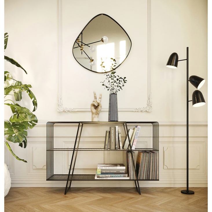 Miroir en métal noir 90x93-Goteborg cropped-2